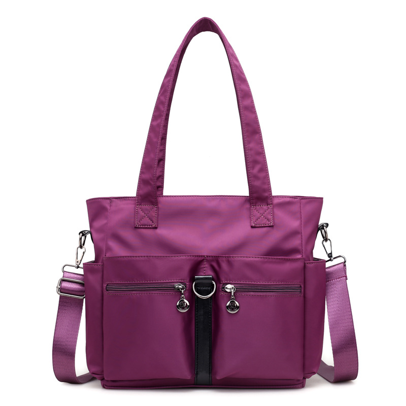 Women Casual Large Capacity Waterproof Oxford Cloth Bag(Purple)