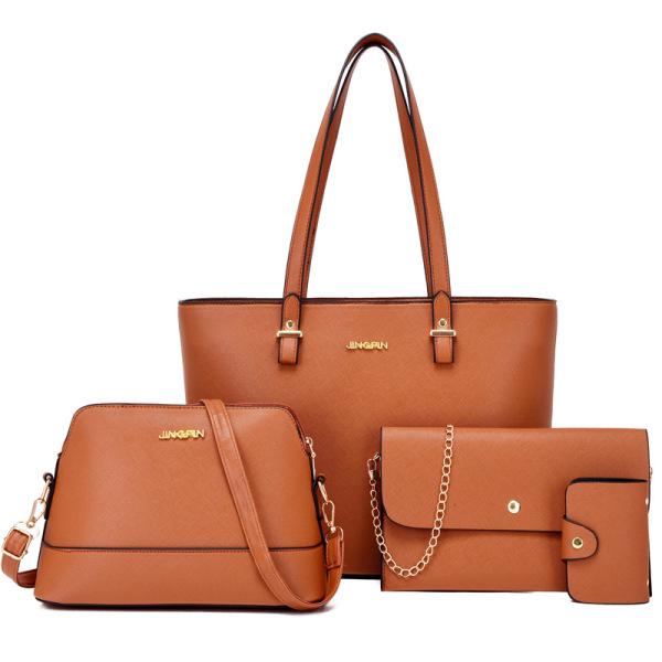 4 Pcs Bag Ladies Bag Set Combo ( Brown )